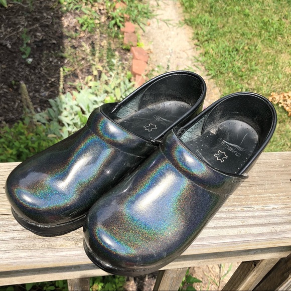 glitter dansko clogs